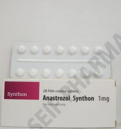 Picture of ANASTROZOL-SYNTHON 1 MG 28 F.C.TAB