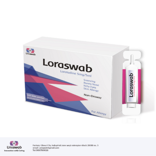 Picture of LORASWAB 5MG/5ML 20 UNIDOSE ORAL SOLN.* 5 ML