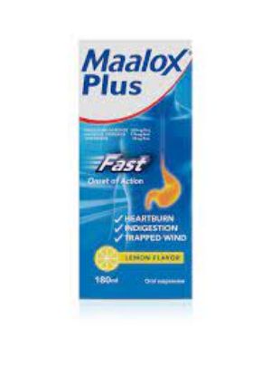 Picture of MAALOX PLUS (LEMON FLAVOURED) 180ML SUSP.