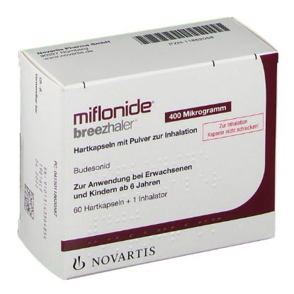 Picture of MIFLONIDE BREEZHALER 400MCG 60 INHALATION CAP + INHALER