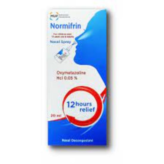 Picture of NORMIFRIN (OXYMETAZOLINE-MUP) 0.5MG/ML NASAL SPRAY 20 ML