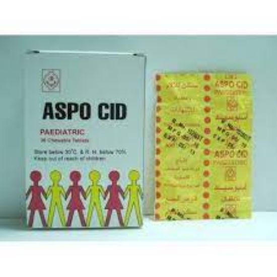 Picture of ASPOCID PAEDIATRIC 75MG 30 CHEWABLE TAB