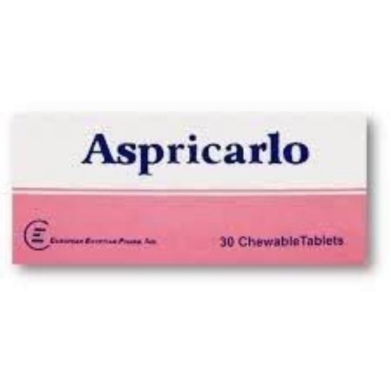 Picture of ASPRICARLO 81MG 30 CHEWABLE TAB