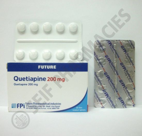 Picture of QUETIAPINE 200MG 30 F.C. TAB