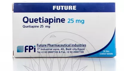 Picture of QUETIAPINE 25MG 30 F.C. TAB