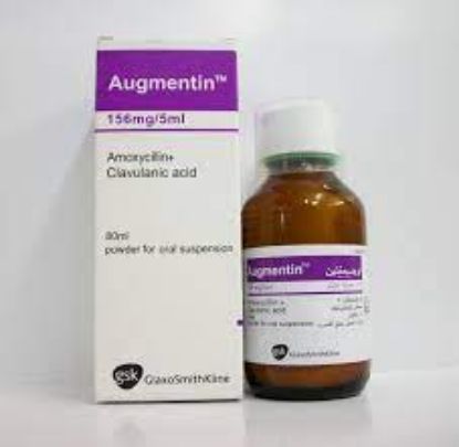 Picture of AUGMENTIN 156 MG/5 ML SUSP. 80 ML