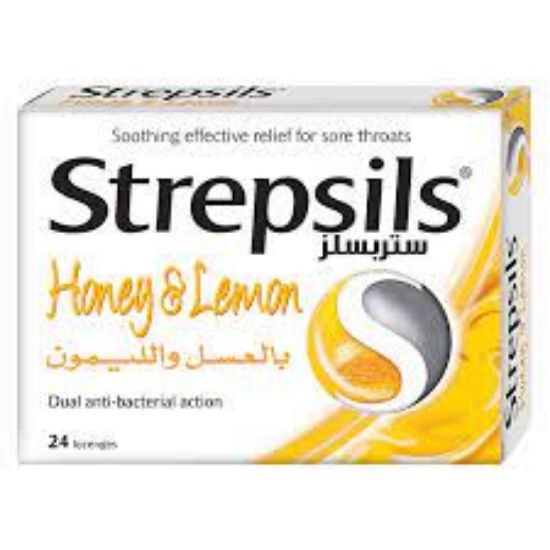 Picture of STREPSILS HONEY & LEMON 24 LOZENGES