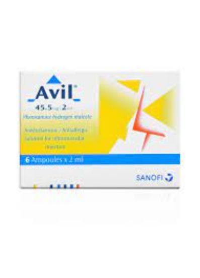 Picture of AVIL 45.5MG/2ML 6 I.M. AMP