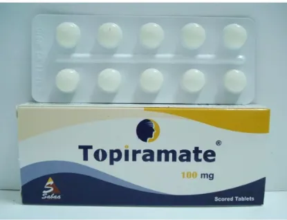 Picture of TOPIRAMATE 100 MG 10 SCORED F.C. TAB