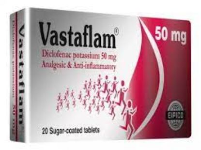 Picture of VASTAFLAM 50MG 20 SUGAR C.TAB