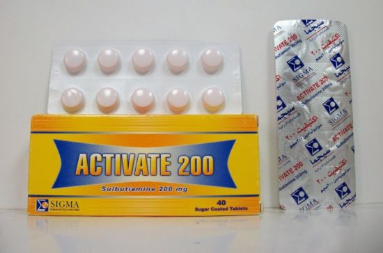 Picture of ACTIVATE 200MG 40 SUGAR COATED TAB