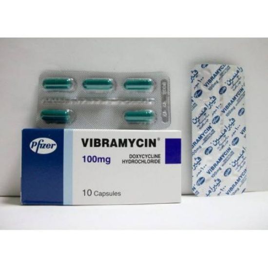 Picture of VIBRAMYCIN 100MG 10 CAP