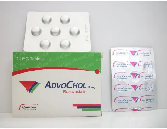 Picture of ADVOCHOL 10MG 14 F.C. TAB