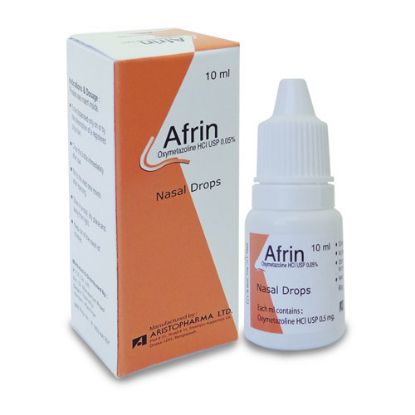 Picture of AFRIN ADULT 0.5MG/ML NASAL DROPS 10 ML