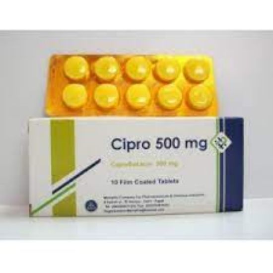 Picture of CIPRO 500 MG 10 F.C.TAB