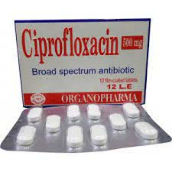 Picture of CIPROFLOXACIN-ORGANO 500 MG 10 F.C.TAB