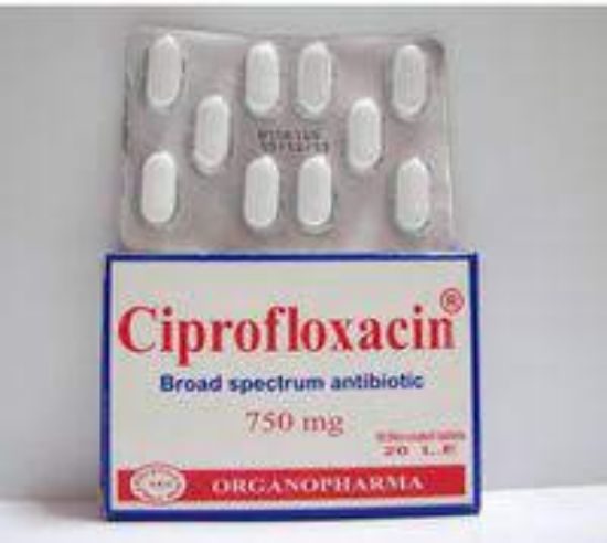 Picture of CIPROFLOXACIN-ORGANO 750 MG 10 F.C.TAB