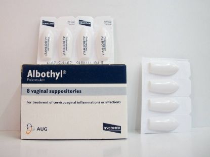 Picture of ALBOTHYL 90MG 8 VAG. SUPP