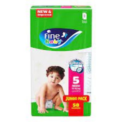 Picture of Fine Baby Diapers, Size 5, Maxi, 11-18 kg, 58 Diaper