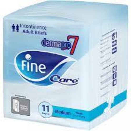 Picture of Fine Care Incontinence Adult Diapers breifs, Medium Size ,Waist 75-110 cm, Count 11