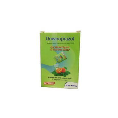 Picture of DOWNOPRAZOL 20/1680MG PD. FOR ORAL SUSP. 7 SACHET