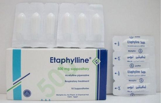 Picture of ETAPHYLLINE 500 MG 10 SUPP