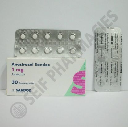 Picture of ANASTROZOL-SANDOZ 1 MG 30 F.C. TAB