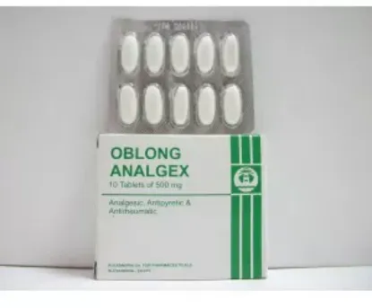 Picture of ANALGEX OBLONG 500 MG 20X10 F.C. TAB