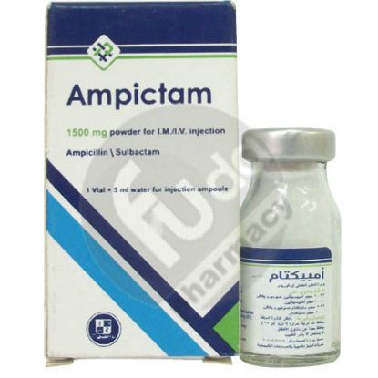 Picture of AMPICTAM 1500MG VIAL FOR I.V./I.M. INJ.