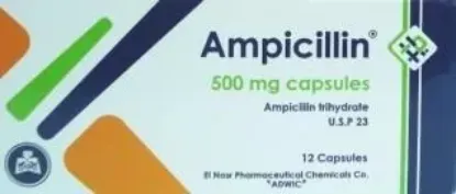 Picture of AMPICILLIN-EL NASR 500 MG 12 CAPUSP 23