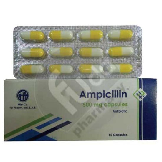 Picture of AMPICILLIN-ALEX 500 MG 12 CAP