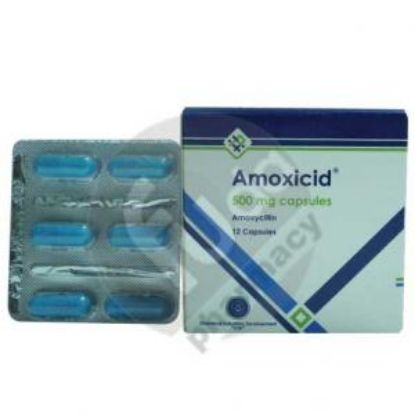 Picture of AMOXICID 500 MG 12 CAP