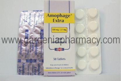 Picture of AMOPHAGE EXTRA 2.5/500MG 30 TAB