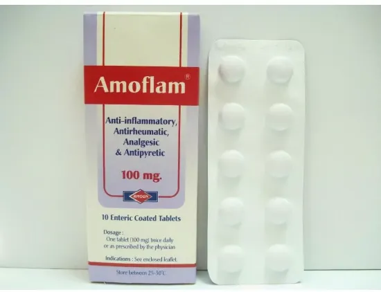 Picture of AMOFLAM 100MG 10 ENTERIC COATED TAB