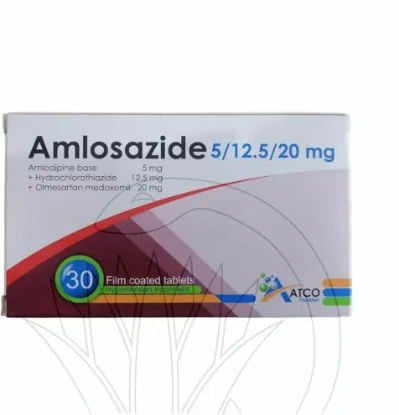 Picture of AMLOSAZIDE 5/12.5/20 MG 30 F.C. TAB