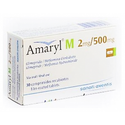 Picture of AMARYL M 2/500 MG 30 F.C.TAB