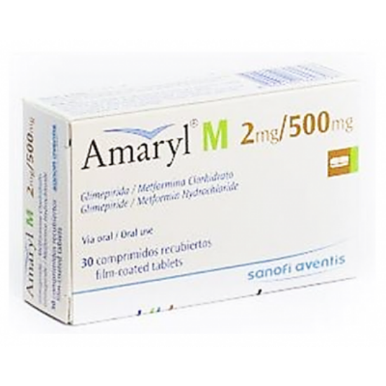 Picture of AMARYL M 2/500 MG 30 F.C.TAB