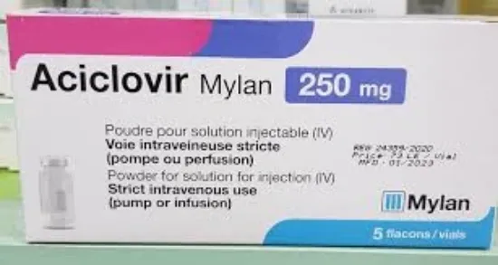 Picture of ACICLOVIR MYLAN 250 MG 5 VIALS