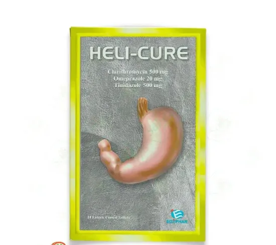 Picture of HELI-CURE 500/20/500 MG 14 ENTERIC COATED TAB.